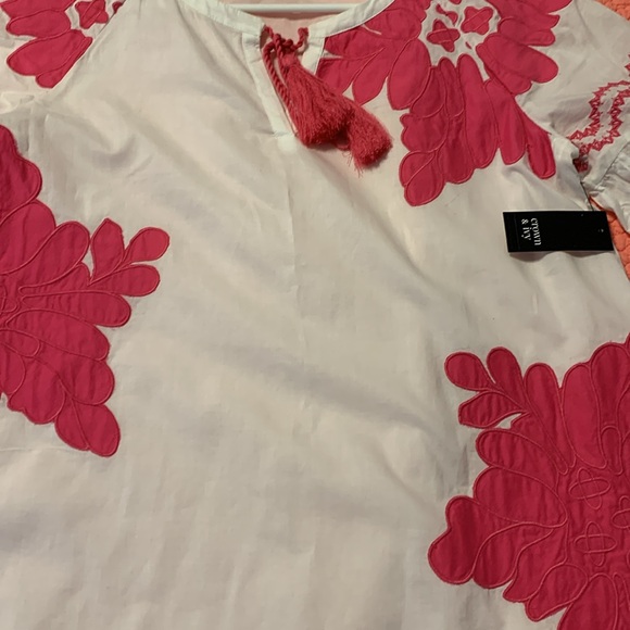 crown  & ivy top white pink- New Romantic Style from Belk - Picture 9 of 10